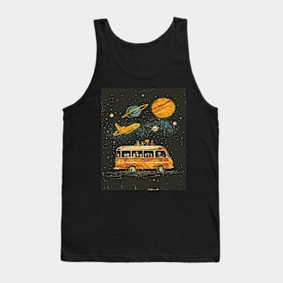 Galactic School Run: Vintage Space Bus Adventure Tee Tank Top